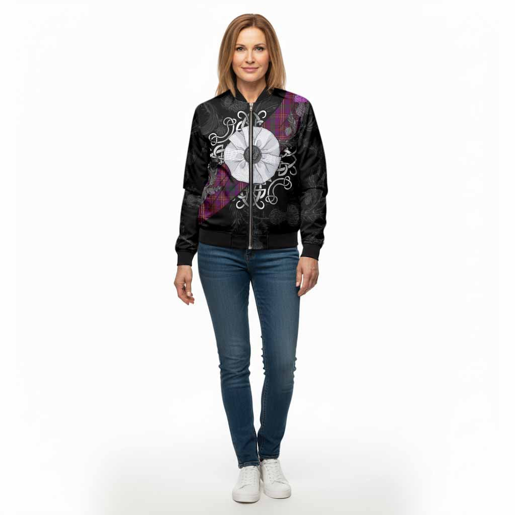 McCall (Caithness) Tartan Bomber Jacket Jacobite White Rose - Tartan Vibes Clothing