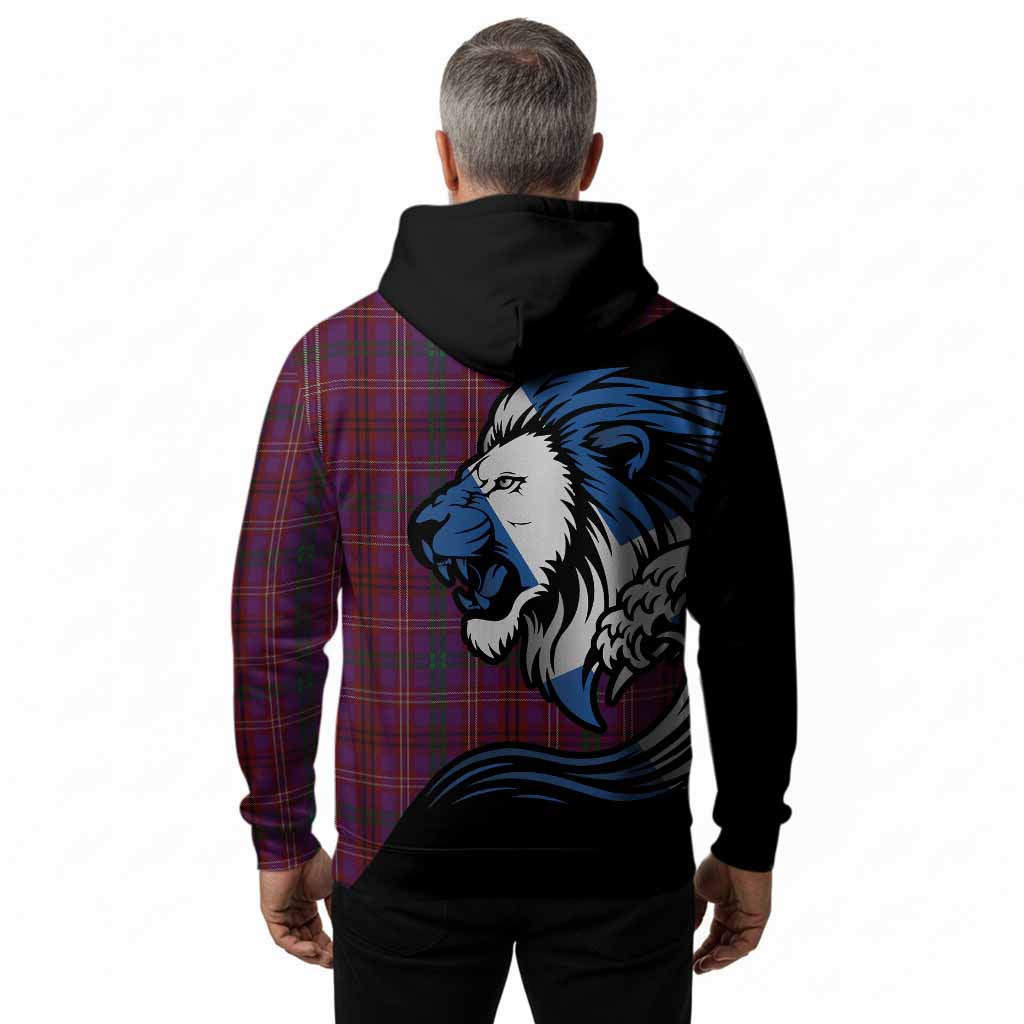 McCall (Caithness) Tartan Crest Hoodie Scottish Golden Lions Wave Flow