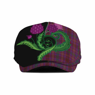 McCall (Caithness) Tartan Flat Cap, Jeff Cap Traditional Scottish Thistle