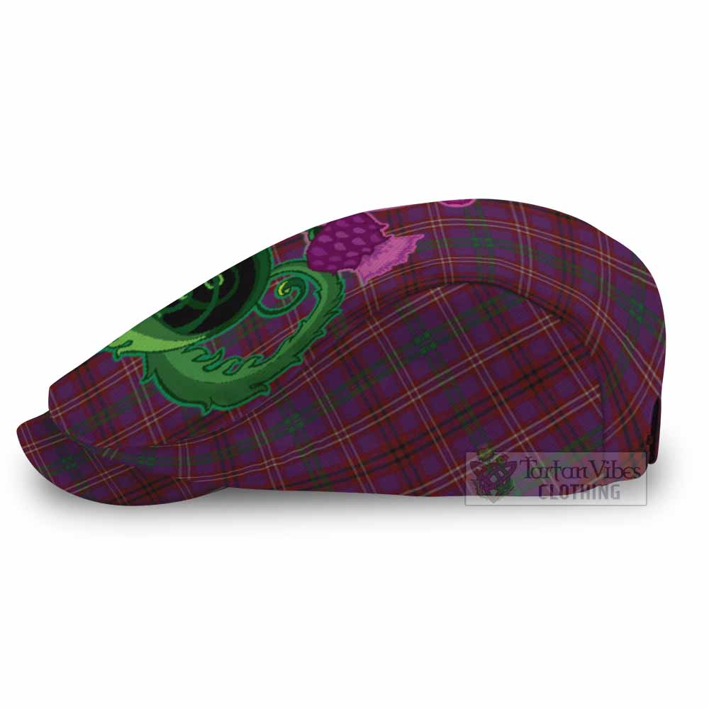 McCall (Caithness) Tartan Flat Cap, Jeff Cap Traditional Scottish Thistle