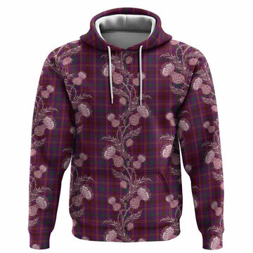 McCall (Caithness) Tartan Hoodie Seamless Scottish Thistle Flowers