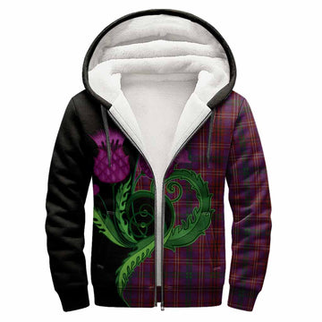 McCall (Caithness) Tartan Sherpa Hoodie Traditional Scottish Thistle