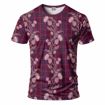 McCall (Caithness) Tartan T-Shirt Seamless Scottish Thistle Flowers