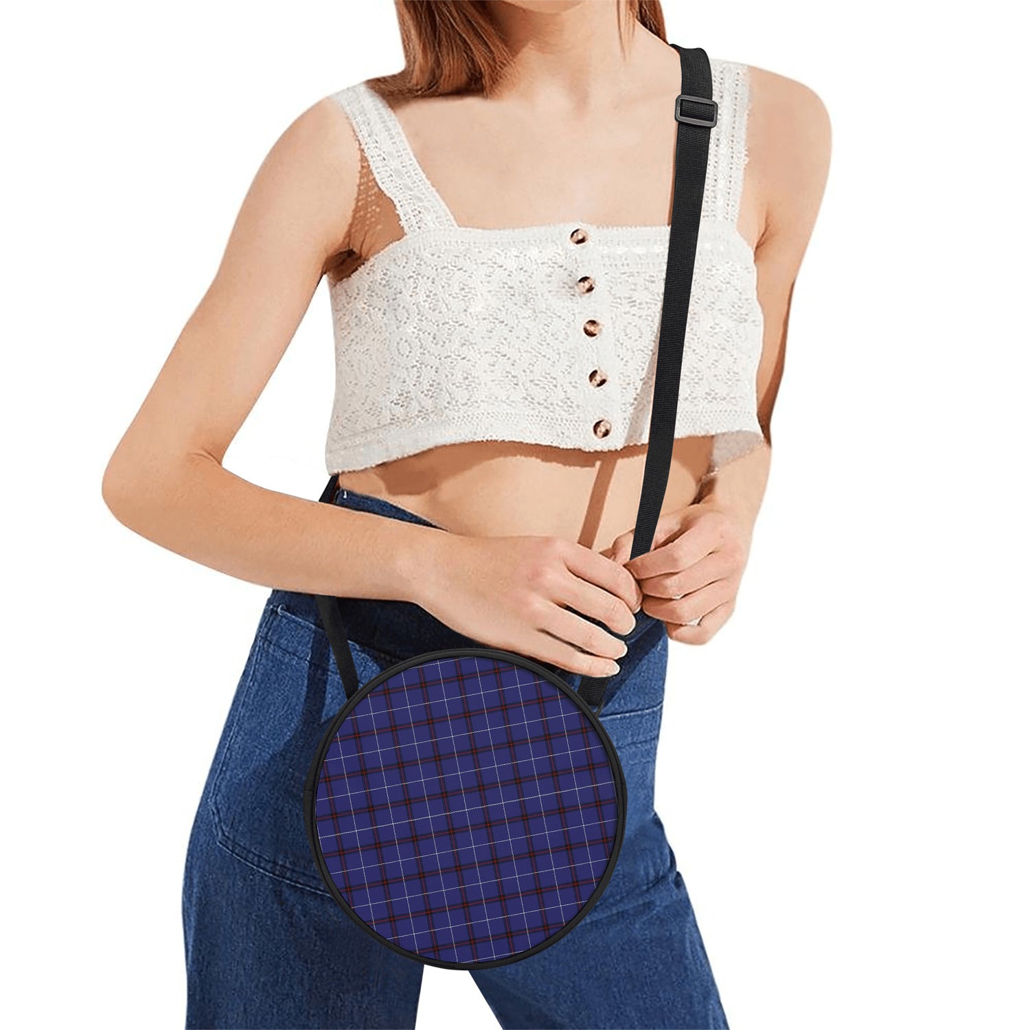 McCallie Tartan Round Satchel Bags One Size 9*9*2.7 inch - Tartan Vibes Clothing