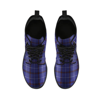 McCallie Tartan Leather Boots - Tartan Vibes Clothing