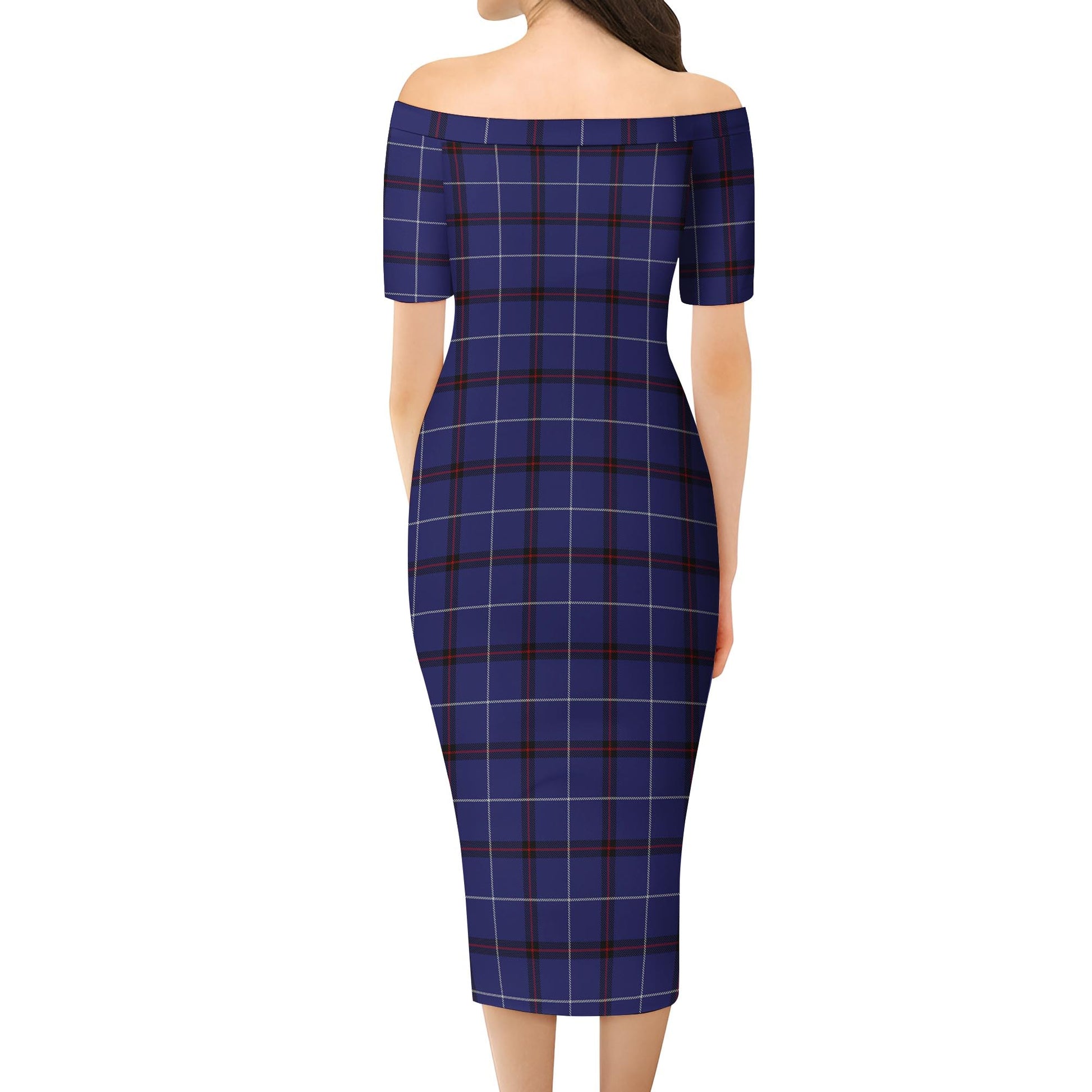 McCallie Tartan Off Shoulder Lady Dress - Tartan Vibes Clothing