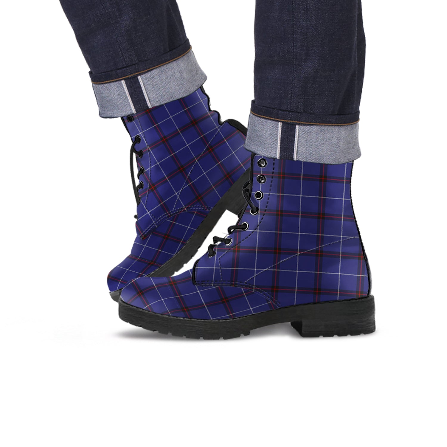 McCallie Tartan Leather Boots - Tartan Vibes Clothing