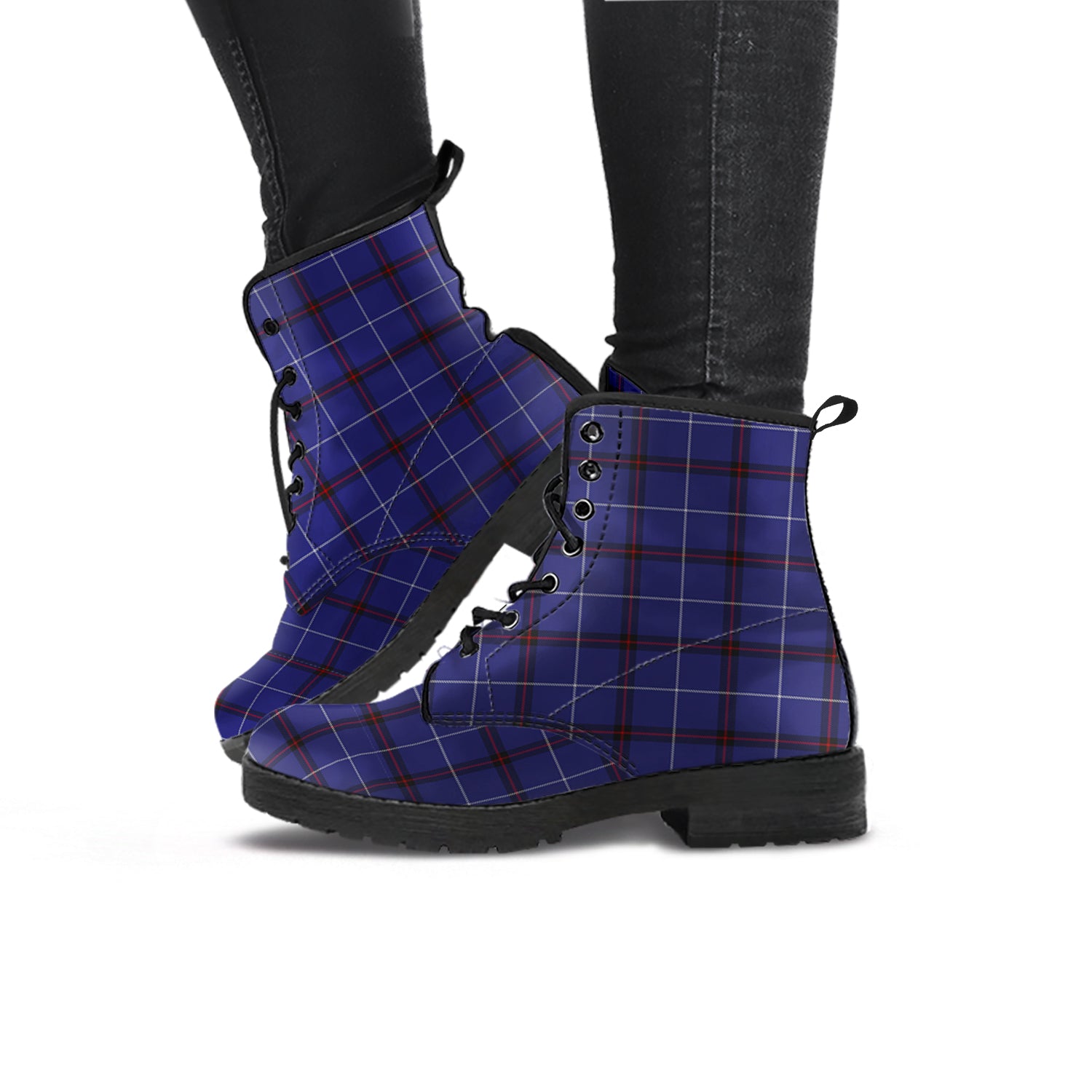 McCallie Tartan Leather Boots - Tartan Vibes Clothing