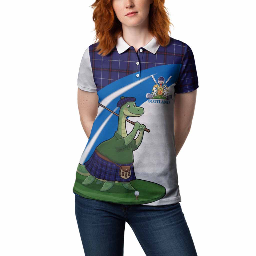 McCallie Tartan Crest Golf Nessie Women Polo Shirt Loch Ness Monster Sporty Style