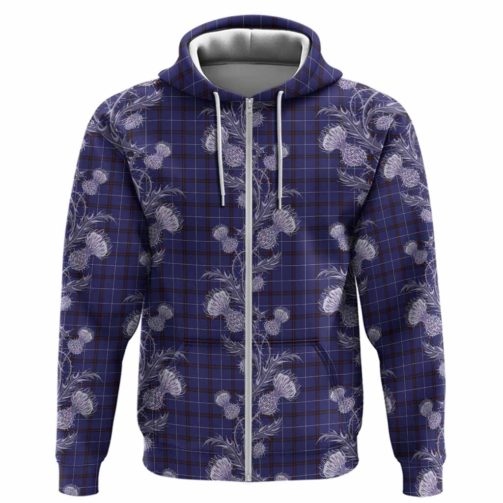 McCallie Tartan Hoodie Seamless Scottish Thistle Flowers