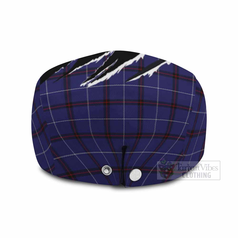 McCallie Tartan Loch Ness Monster Flat Cap, Jeff Cap Celtic Knot Nessie Art