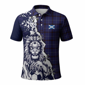 McCallie Tartan Scottish Polo Shirt Angry Lion With Soccer Ball Style