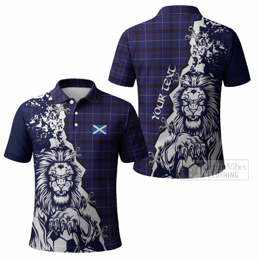McCallie Tartan Scottish Polo Shirt Angry Lion With Soccer Ball Style