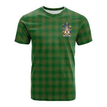 Tartan Vibes Clothing McCann Irish Clan Tartan Cotton T-shirt with Coat of Arms