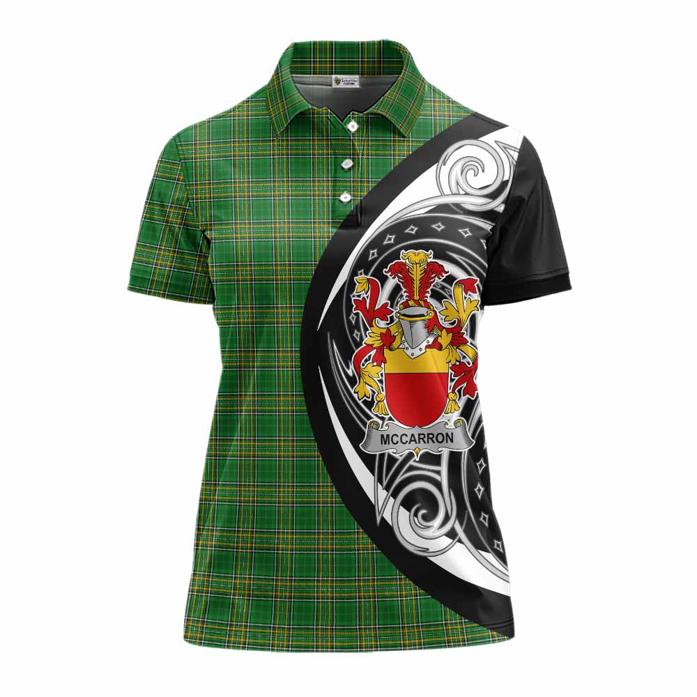 McCarron Irish Clan Women's Polo Shirt Celtic Circle Style Women - Tartan Vibes Clothing