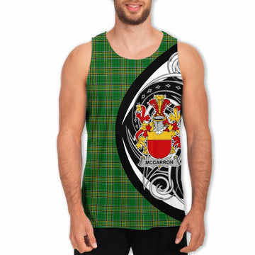 Tartan Vibes Clothing McCarron Irish Clan Men's Tank Top Celtic Circle Style