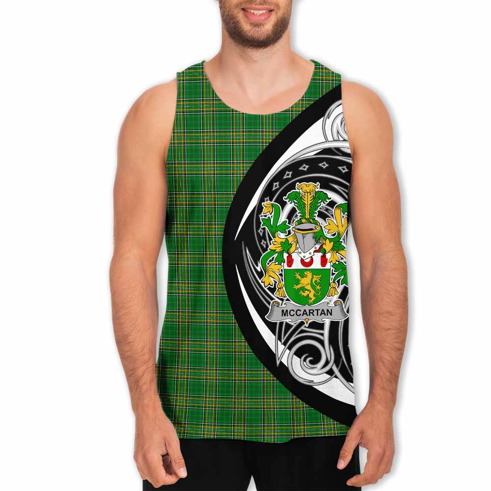 Tartan Vibes Clothing McCartan Irish Clan Men's Tank Top Celtic Circle Style