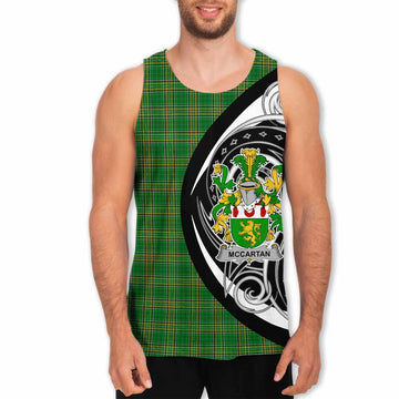Tartan Vibes Clothing McCartan Irish Clan Men's Tank Top Celtic Circle Style