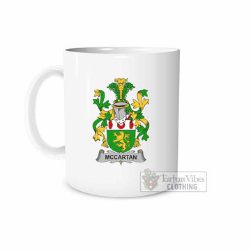 Tartan Vibes Clothing McCartan Irish Clan Coat of Arms Ceramic Mug