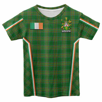 McCartan Irish Clan Coat of Arm Tartan Kid T-shirt Flag Style