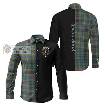 McClelland Ancient Tartan Long Sleeve Button Shirt with Family Crest and Half Of Me Style Men's Shirt S - Tartanvibesclothing Shop
