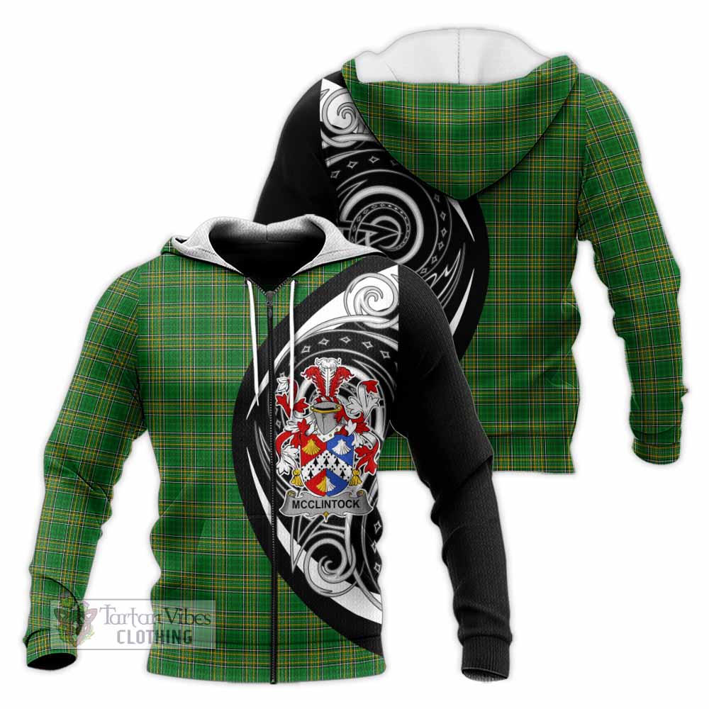 McClintock Irish Clan Knitted Hoodie Celtic Circle Style Unisex Knitted Zip Hoodie - Tartan Vibes Clothing