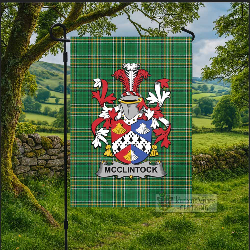 McClintock Irish Clan Tartan Flag with Coat of Arms