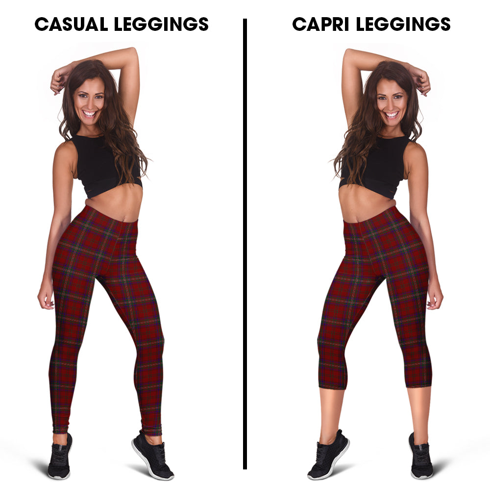 McClure Tartan Womens Leggings Capri Leggings - Tartan Vibes Clothing