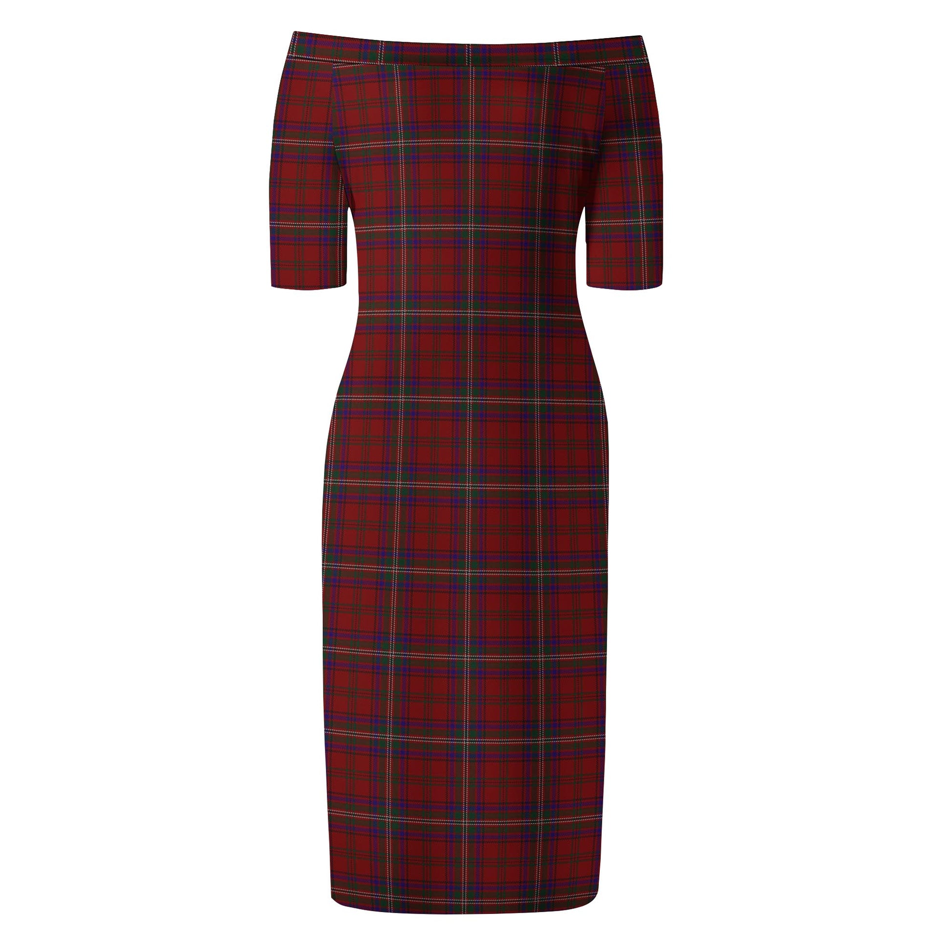 McClure Tartan Off Shoulder Lady Dress - Tartan Vibes Clothing