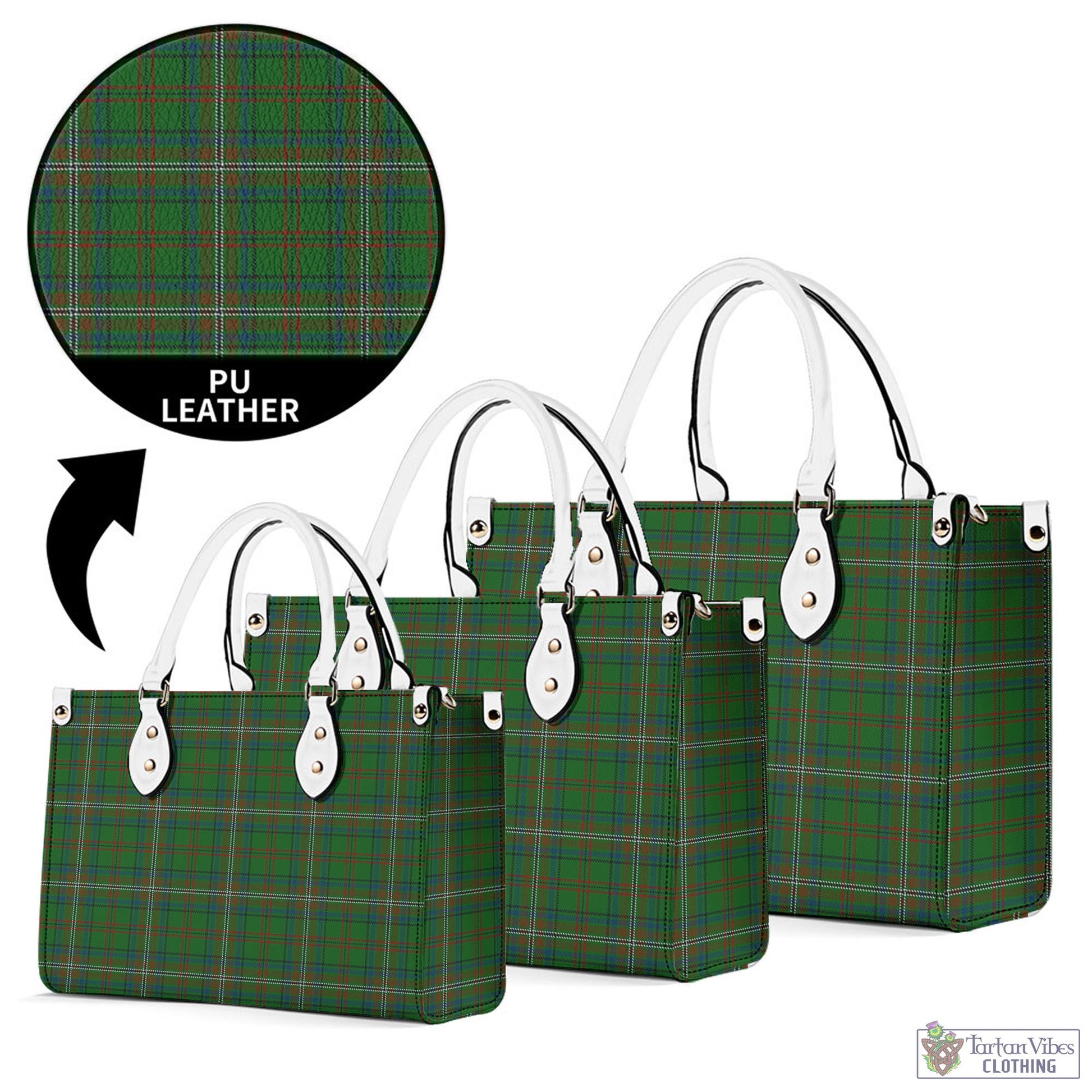 Tartan Vibes Clothing McClure Hunting Tartan Luxury Leather Handbags