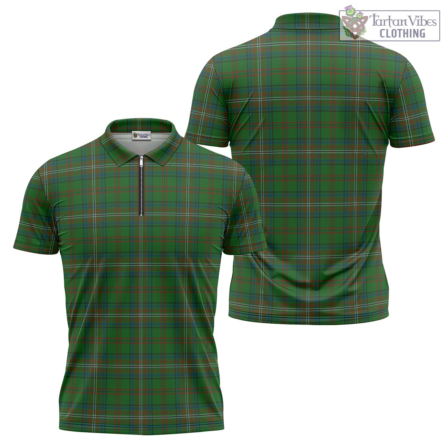 McClure Hunting Tartan Zipper Polo Shirt Unisex - Tartan Vibes Clothing