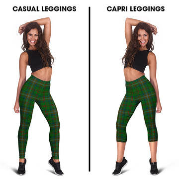 McClure Hunting Tartan Womens Leggings Capri Leggings - Tartan Vibes Clothing