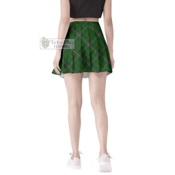 McClure Hunting Tartan Women's Plated Mini Skirt Cross Style - Tartan Vibes Clothing