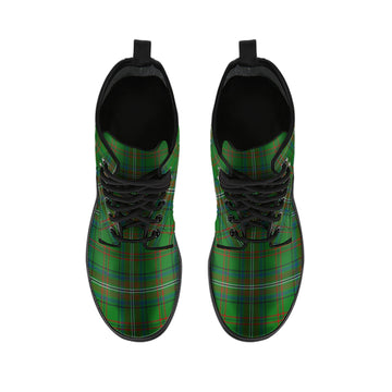 McClure Hunting Tartan Leather Boots - Tartan Vibes Clothing