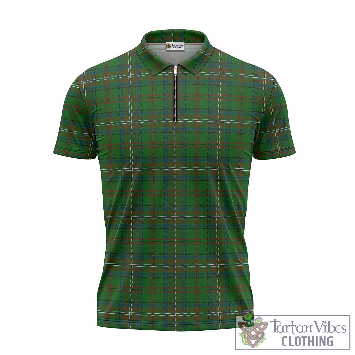 McClure Hunting Tartan Zipper Polo Shirt - Tartan Vibes Clothing