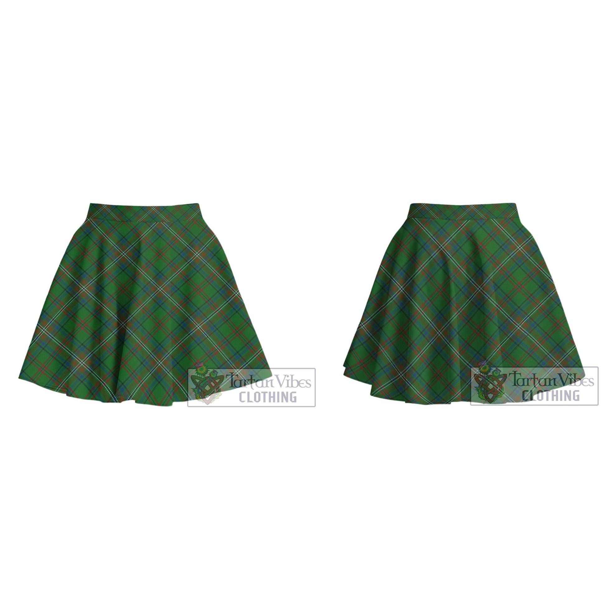 McClure Hunting Tartan Women's Plated Mini Skirt Cross Style - Tartan Vibes Clothing