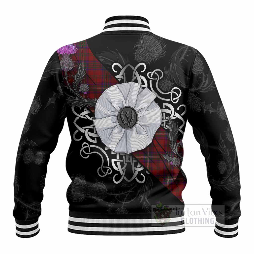 McClure Tartan Baseball Jacket Jacobite White Rose - Tartan Vibes Clothing