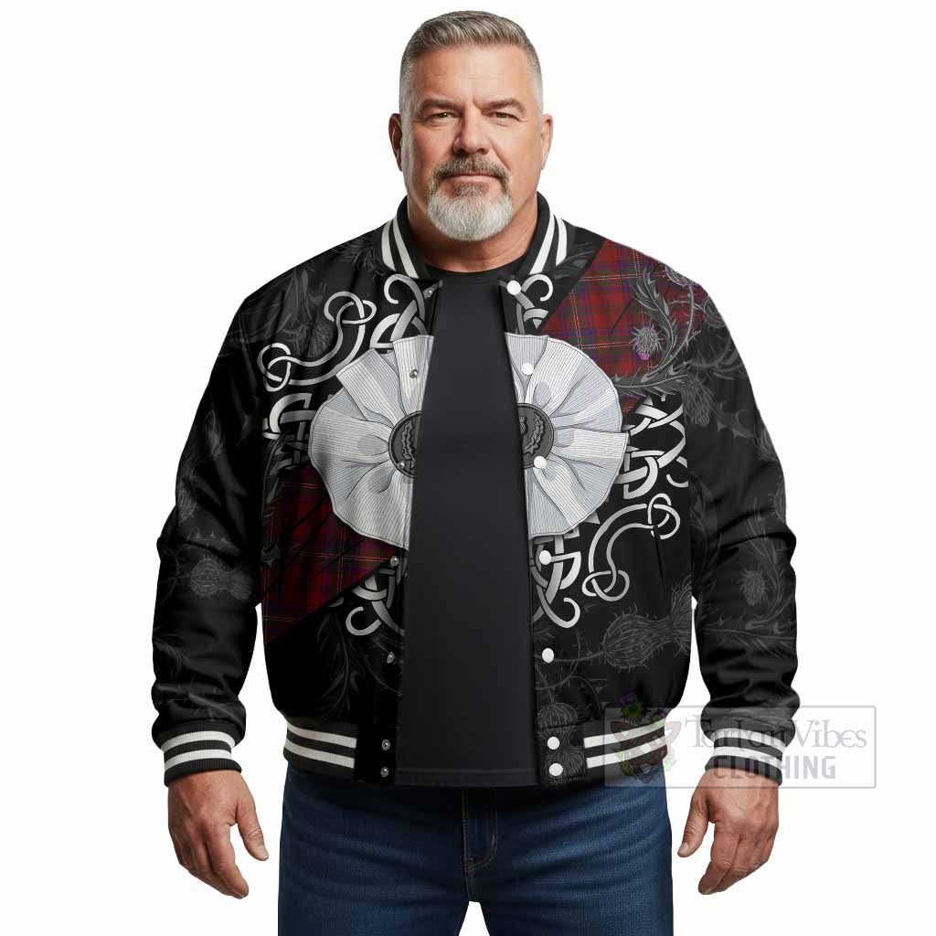 McClure Tartan Baseball Jacket Jacobite White Rose - Tartan Vibes Clothing