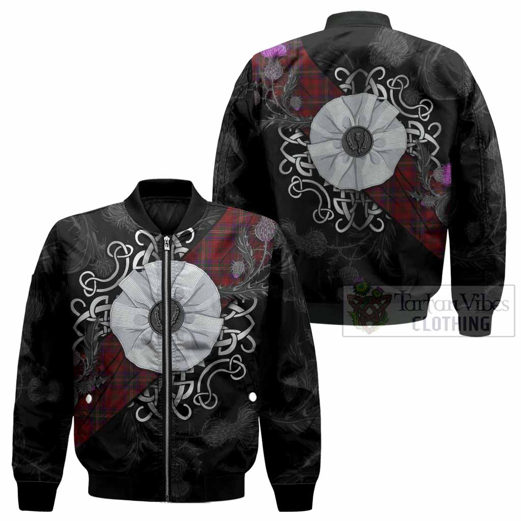 McClure Tartan Bomber Jacket Jacobite White Rose - Tartan Vibes Clothing