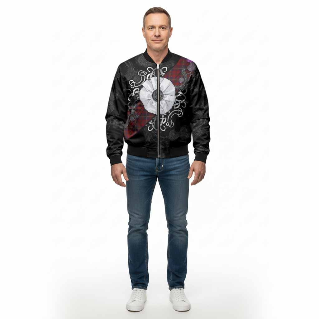 McClure Tartan Bomber Jacket Jacobite White Rose - Tartan Vibes Clothing