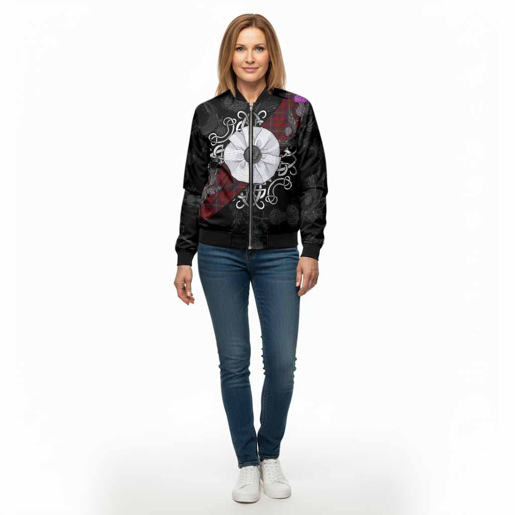 McClure Tartan Bomber Jacket Jacobite White Rose - Tartan Vibes Clothing