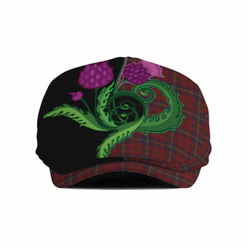 McClure Tartan Flat Cap, Jeff Cap Traditional Scottish Thistle