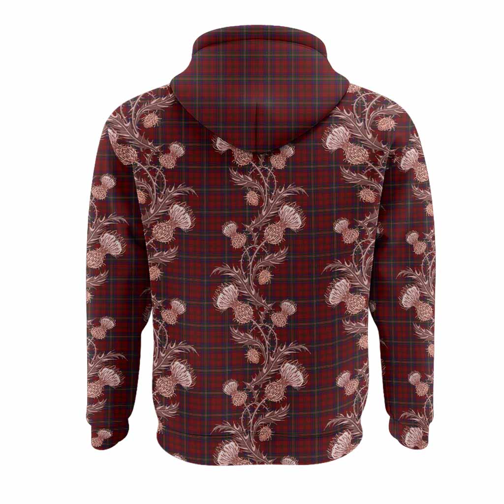 McClure Tartan Hoodie Seamless Scottish Thistle Flowers