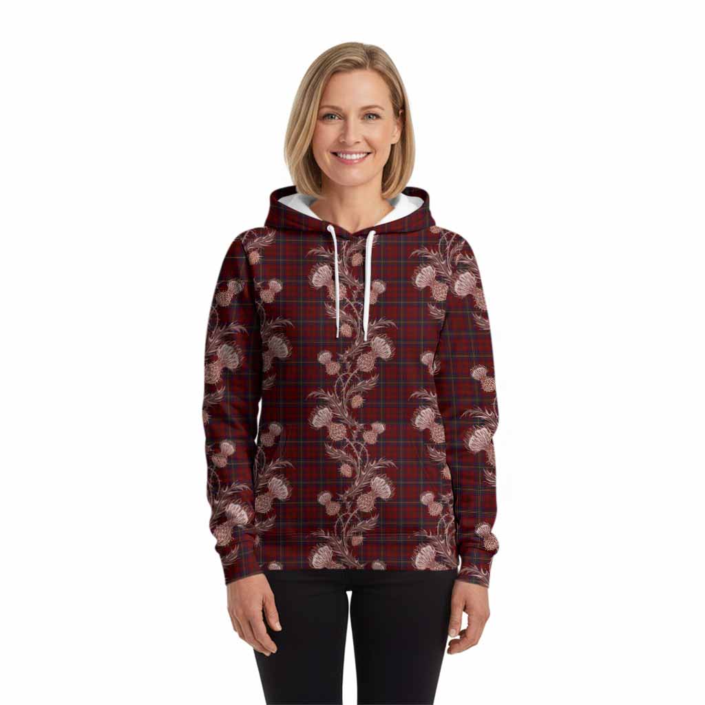 McClure Tartan Hoodie Seamless Scottish Thistle Flowers