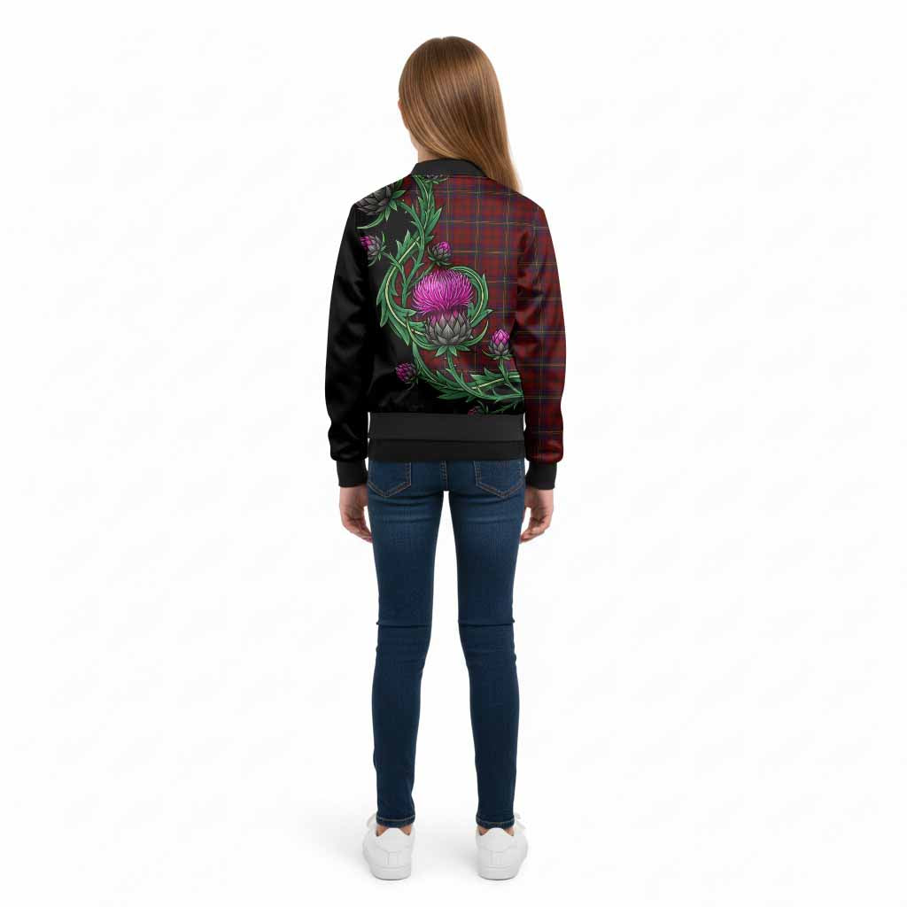 McClure Tartan Kid Bomber Jacket Resilient Scottish Thistle - Tartan Vibes Clothing