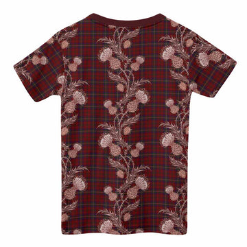 McClure Tartan Kid T-shirt Seamless Scottish Thistle Flowers
