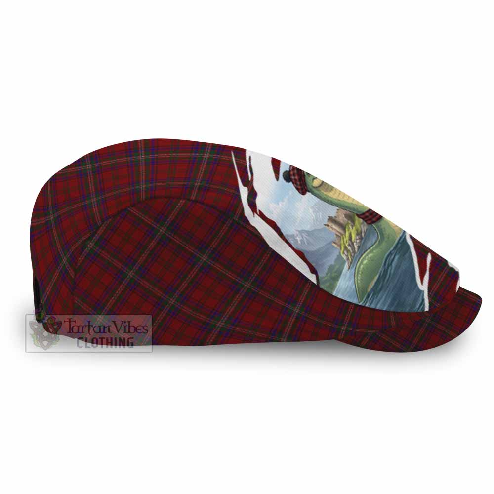 McClure Tartan Loch Ness Monster Scottish Heritage Art Flat Cap, Jeff Cap