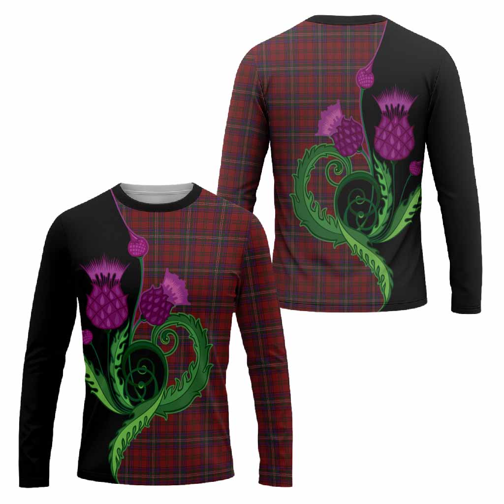 McClure Tartan Long Sleeve T-Shirt Traditional Scottish Thistle