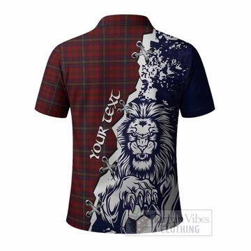 McClure Tartan Scottish Polo Shirt Angry Lion With Soccer Ball Style