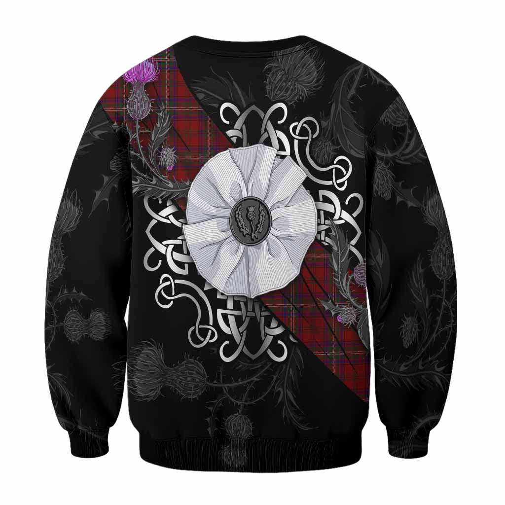 McClure Tartan Sweatshirt Jacobite White Rose - Tartan Vibes Clothing